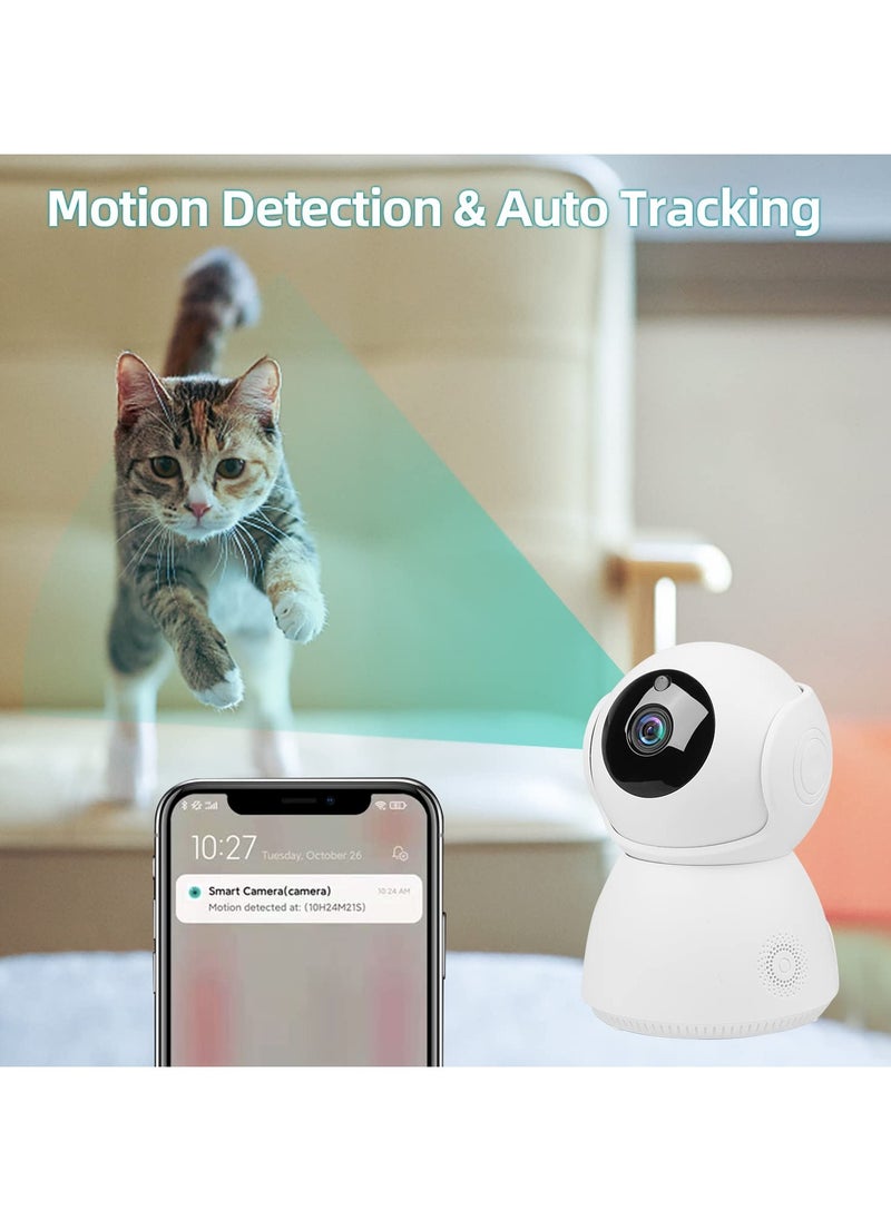 Wireless 1080p HD Indoor Security Camera with Pan/Tilt, Night Vision, Motion Detection, Smart WiFi Pet & Baby Monitor with Cloud & SD Card Storage