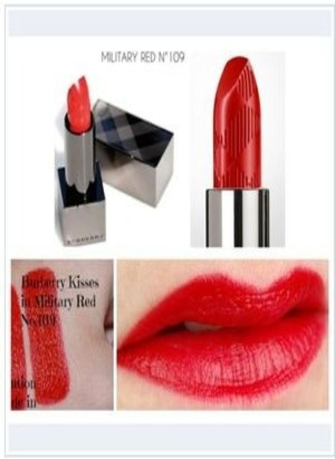 Burberry Lip Velvet Long Lasting Matte Lip Colour NO 109 MILITARY RED 3.5 g