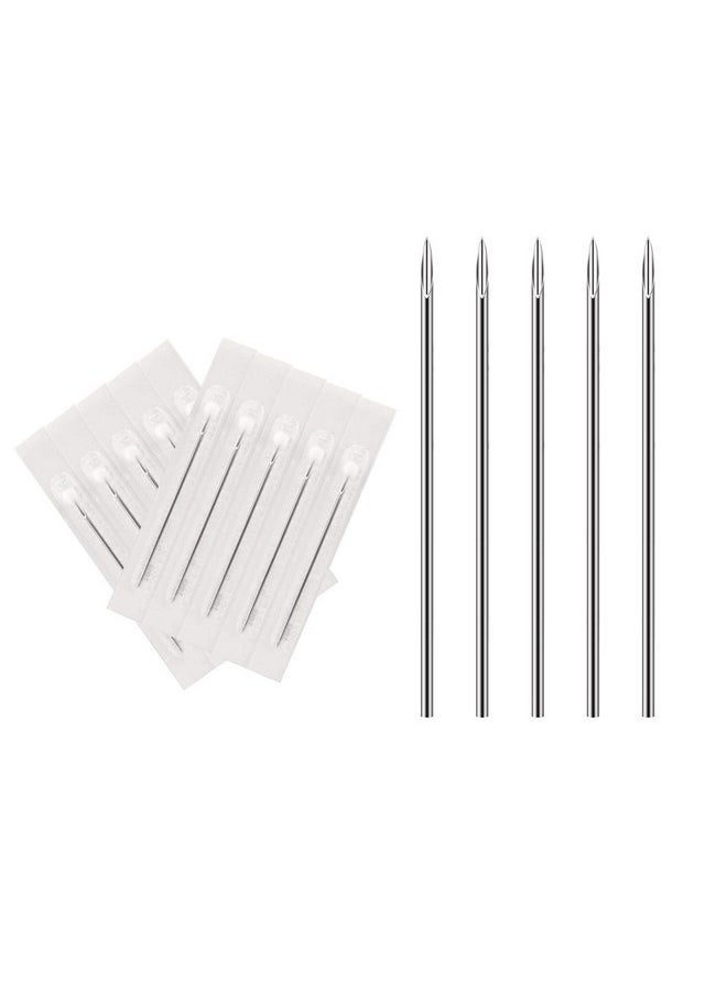 Iercing Needles, Atomus 10Pcs 16G Stainless Steel Sterile Disposable Ear Nose Navel Nipple Lip Piercing Needles