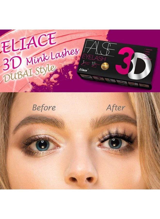 Lashes Wispy Luxury False Eyelashes Wispies Natural 3D Mink Eyelashes Faux Mink Lashes Fluffy Cat Eye Lashes Pack Professional Fake Eye Lashes Natural Look Reusable Strip Lashes 15 Pairs Dubai