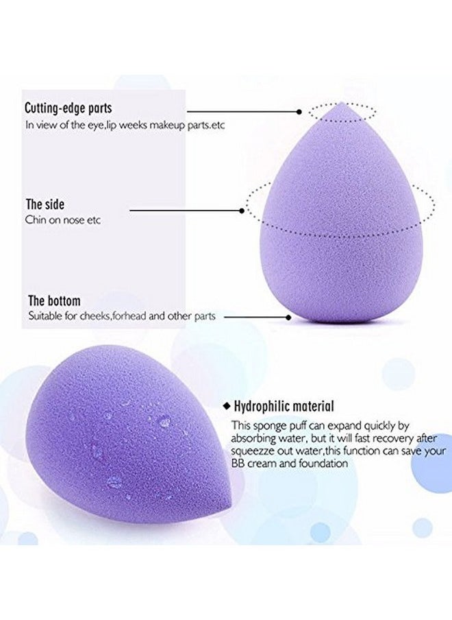 Make Up Sponge Set Beauty Blender, Soft Sponge For Liquid Foundation, Creams, And Powders For Wet And Dry Makeup, (Colour May Vary)-Set Of 6