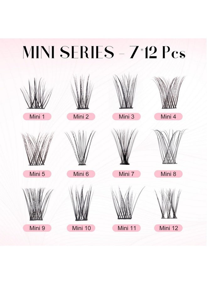 Lash Clusters Individual Lashes D Curl 14Mm Natural Soft Eyelash Cluster Lashes Diy Lash Extensions For Self-Application Diy At Home-Mini 5