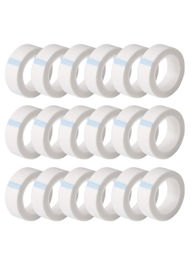 24 Rolls White Eyelash Tape Adhesive Fabric Lash Tapes For Eyelash Extension Supply