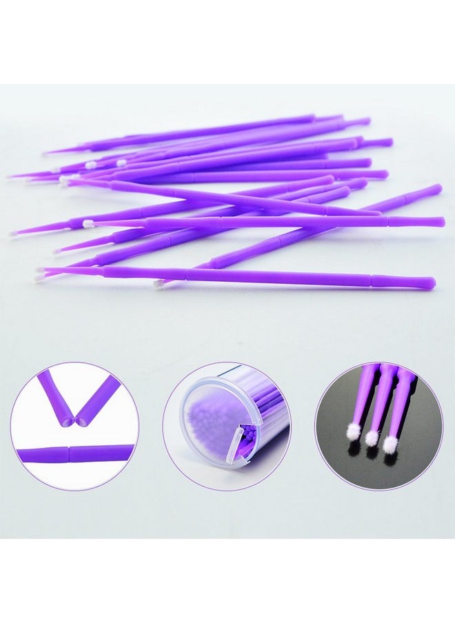 400 Pcs Micro Applicator Brushes Dental Brush Yookat Disposable Micro Applicator Brushes For Eyelash Extensions And Oral Using Micro Brushes Bendable Microfiber Applicators Purple