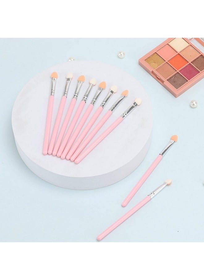 50Pcs Eye Shadow Brushes Makeup Brushes Eyeshadow Applicators Sponge Double Sided Reusable（Pink）