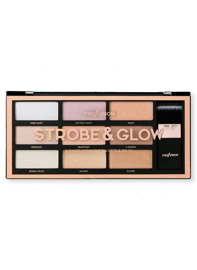 Professional Artistry Pro Strobe And Glow Highlight Palette Face Cheek Diamond Shimmer Glitter Highlighter Makeup Palette Powder Iluminadores