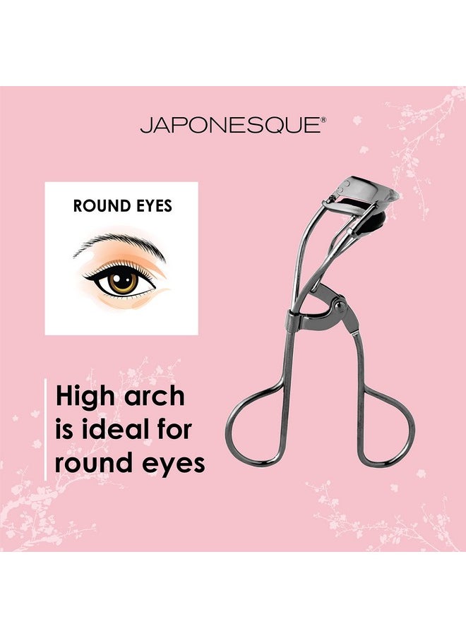 Lash Curler Gunmetal Keeps Lashes Curled For 8 Hours Eyeopening And Defining Results For Natural Or False Lashes Includes 1 Refill Pad