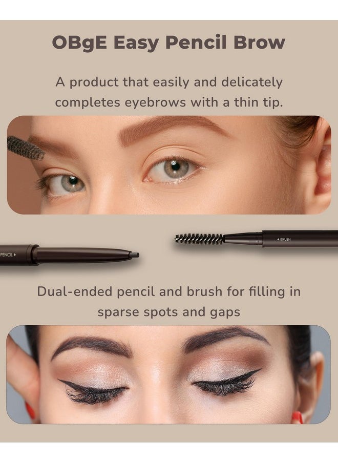 Easy Pencil Brow (Deep Gray 0.003Oz) Ultra Fine Eyebrow Pencil With Brush For Precise And Effortless Brow Shaping. Long Lasting Natural Color.