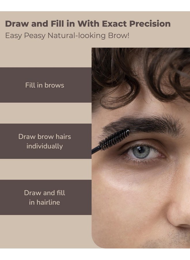 Easy Pencil Brow (Deep Gray 0.003Oz) Ultra Fine Eyebrow Pencil With Brush For Precise And Effortless Brow Shaping. Long Lasting Natural Color.