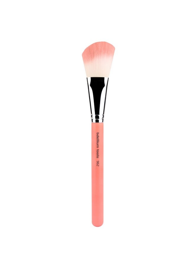 Professional Makeup Brush Pink Bambu Series 962 Slanted Blusher