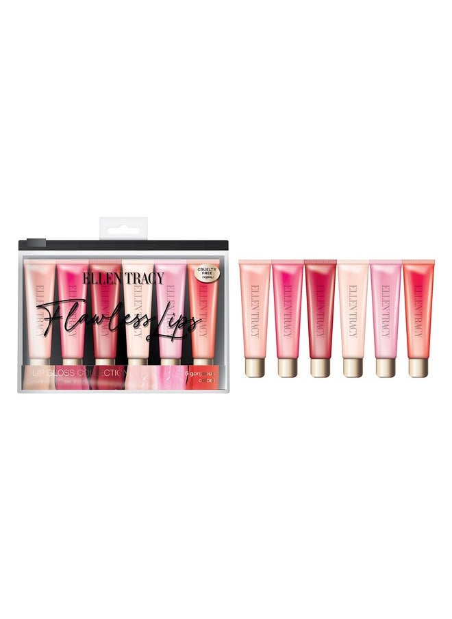 Flawless Lips 6 Piece Lip Gloss Collection 6 Gorgeous Colors 12Ml Each Vegan And Crueltyfree Formula Moisturizing And Highshine Finish