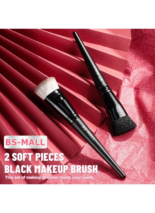 Bs-Mall Foundation Makeup Brushes Pack Of 2 Perfect Makeup Brushes For Home & Travel