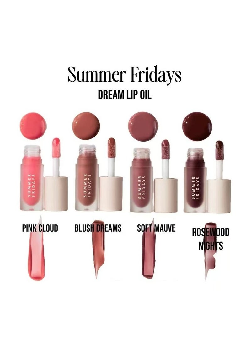 Dream Lip Oil for Moisturizing Sheer Coverage, High-Shine Tint, and Deep Hydration - Soft Mauve (4.5ml)