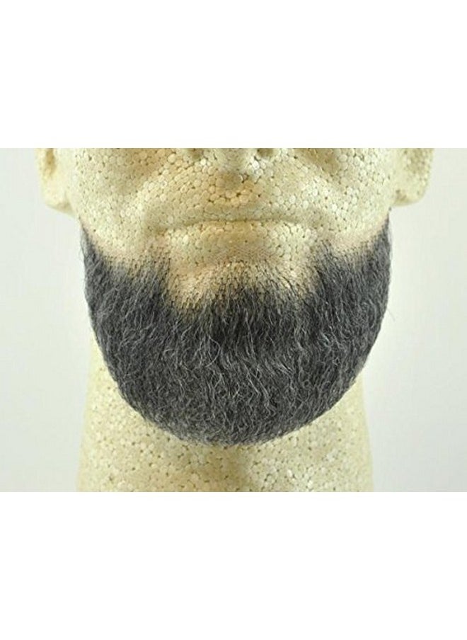 Full Chin Beard Dark Grey W/Spirit Gum 100% Human Hair No. 2023 Realistic! Perfect For Theater And Stage Reusable!