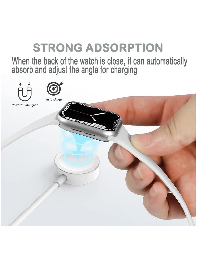 Upgraded for Apple Watch Magnetic Fast Charger to USB-C Cable (1m/Portable) Magnetic Wireless Charging Compatible with Apple Watch Series 8/7/6/SE/5/4/3/2/1