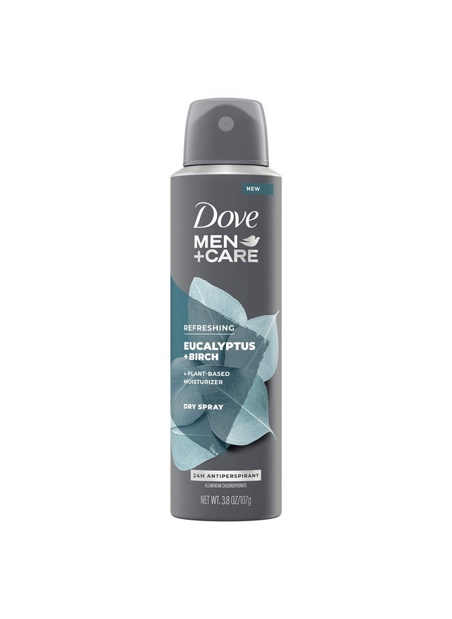 Men+Care Antiperspirant Dry Spray Deodorant For Men Eucalyptus + Birch 48 Hour Sweat And Odor Protection 3.8 Oz