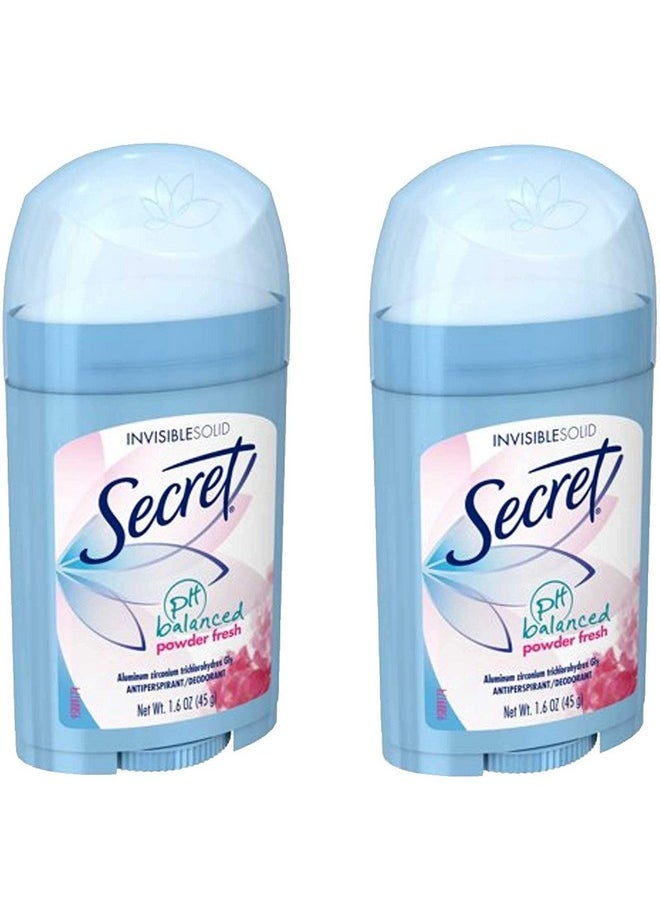 Anti-Perspirant Deodorant Invisible Solid Powder Fresh 1.60 Oz (Pack Of 2)