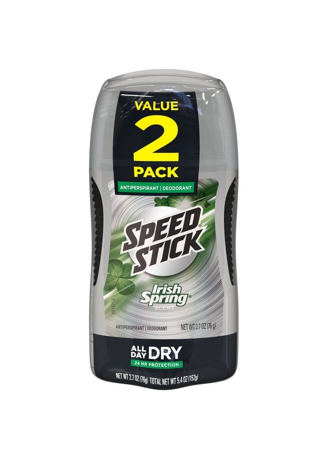 D Stick Irish Spring Antiperspirant Deodorant, Original, 2.7 Ounce (Pack Of 2)