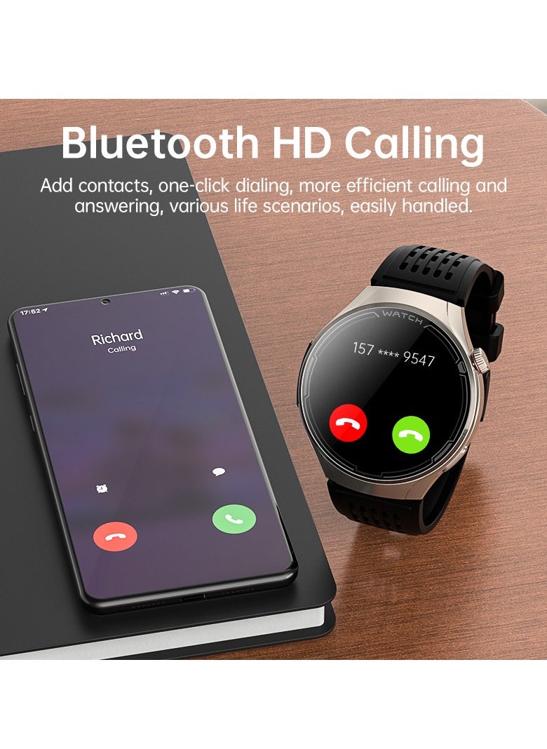 FD06 Massage CES Sleep Aid Smart Watch with ECG Bluetooth, Monitors Pressure Oxygen Heart Rate Sugar Lipids Uric Acid Body Temperature, Sleep Aid Electrode Therapy, Compatible with Android iOS, 1.43 Inches 360mAh IP67