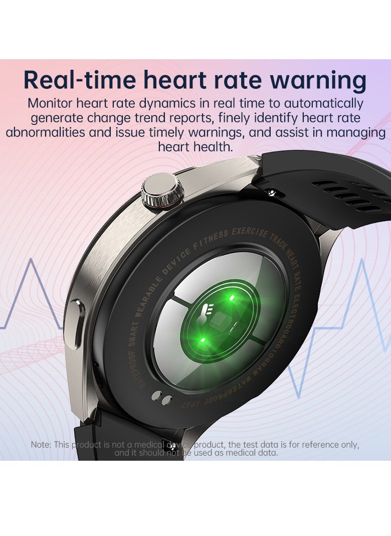 FD06 Massage CES Sleep Aid Smart Watch with ECG Bluetooth, Monitors Pressure Oxygen Heart Rate Sugar Lipids Uric Acid Body Temperature, Sleep Aid Electrode Therapy, Compatible with Android iOS, 1.43 Inches 360mAh IP67