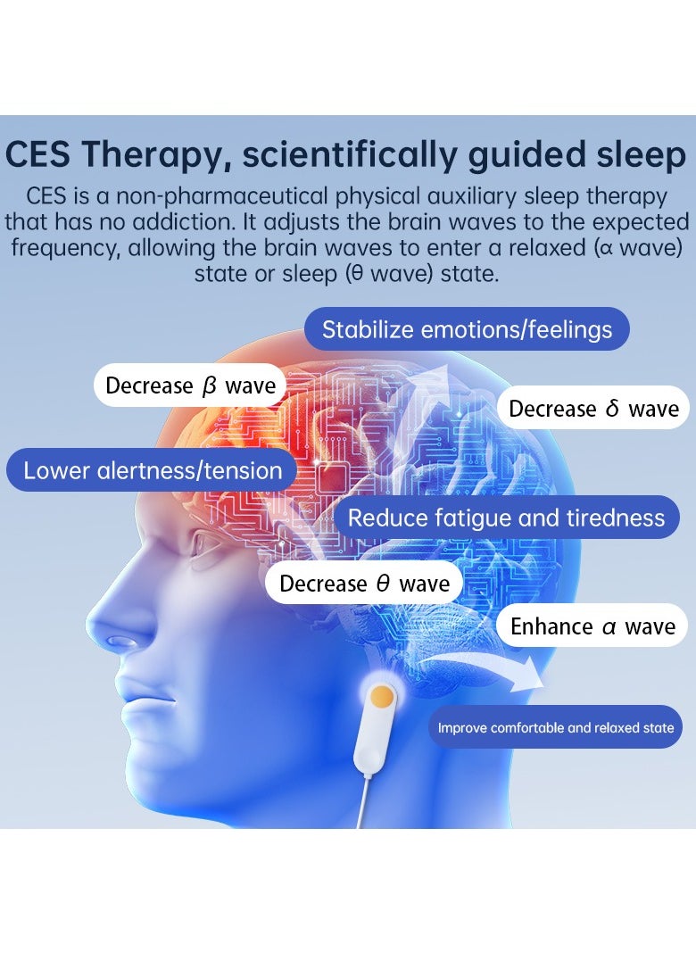 FD06 Massage CES Sleep Aid Smart Watch with ECG Bluetooth, Monitors Pressure Oxygen Heart Rate Sugar Lipids Uric Acid Body Temperature, Sleep Aid Electrode Therapy, Compatible with Android iOS, 1.43 Inches 360mAh IP67