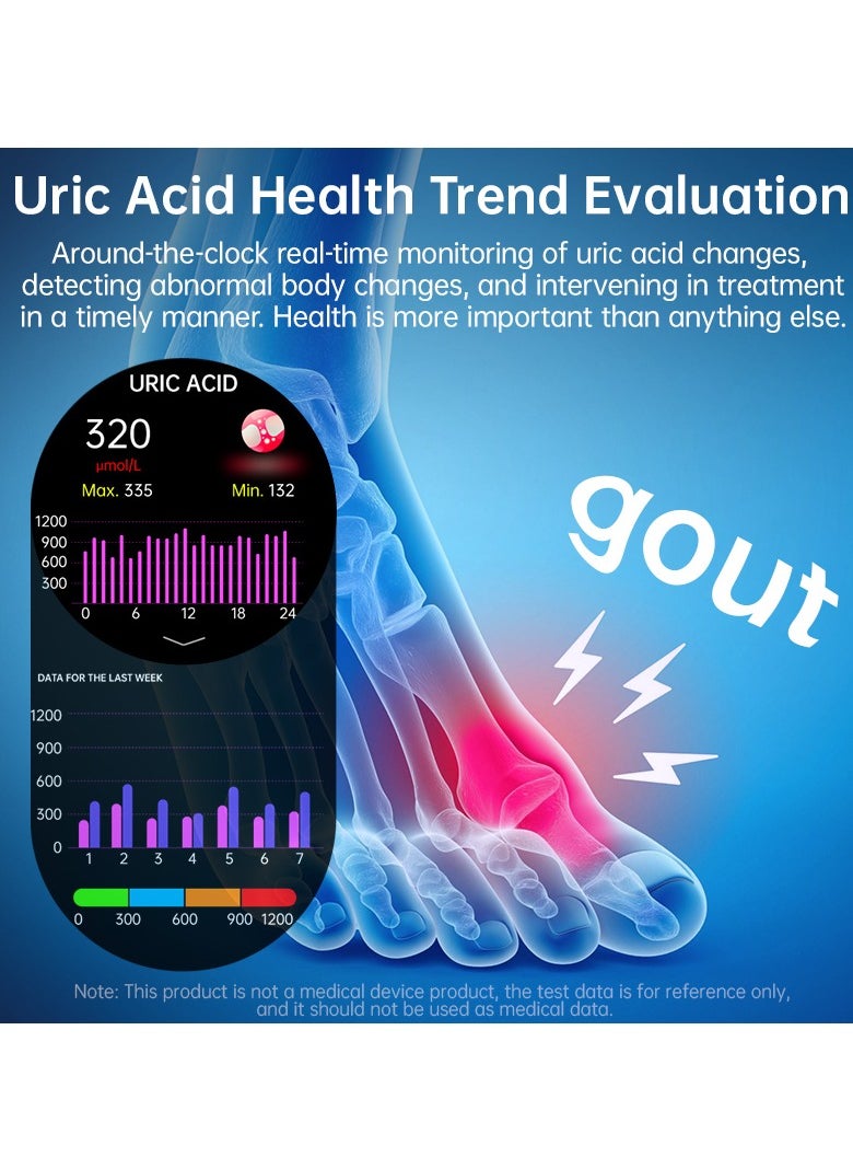 FD06 Massage CES Sleep Aid Smart Watch with ECG Bluetooth, Monitors Pressure Oxygen Heart Rate Sugar Lipids Uric Acid Body Temperature, Sleep Aid Electrode Therapy, Compatible with Android iOS, 1.43 Inches 360mAh IP67