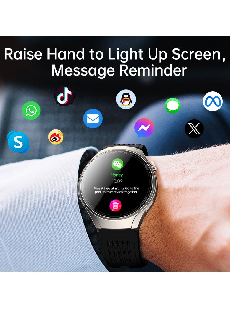 FD06 Massage CES Sleep Aid Smart Watch with ECG Bluetooth, Monitors Pressure Oxygen Heart Rate Sugar Lipids Uric Acid Body Temperature, Sleep Aid Electrode Therapy, Compatible with Android iOS, 1.43 Inches 360mAh IP67