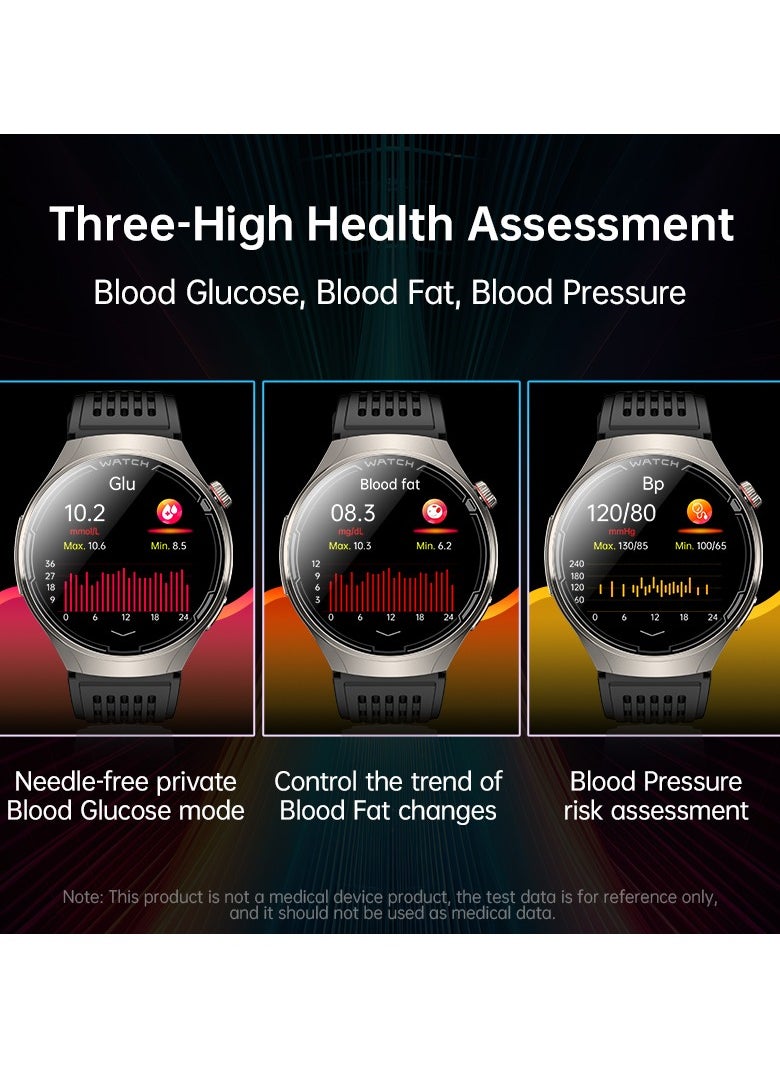 FD06 Massage CES Sleep Aid Smart Watch with ECG Bluetooth, Monitors Pressure Oxygen Heart Rate Sugar Lipids Uric Acid Body Temperature, Sleep Aid Electrode Therapy, Compatible with Android iOS, 1.43 Inches 360mAh IP67