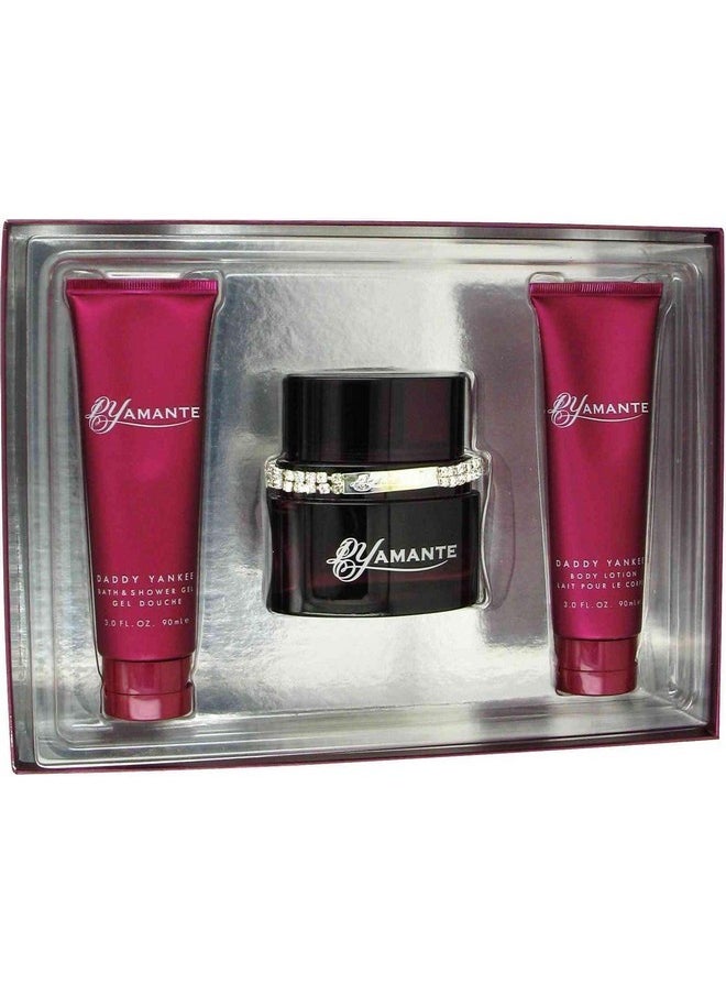 Dyamante For Women Gift Set - 3.4 Oz. Edp Spray 3.0 Oz. Body Lotion 3.0 Oz. Shower Gel