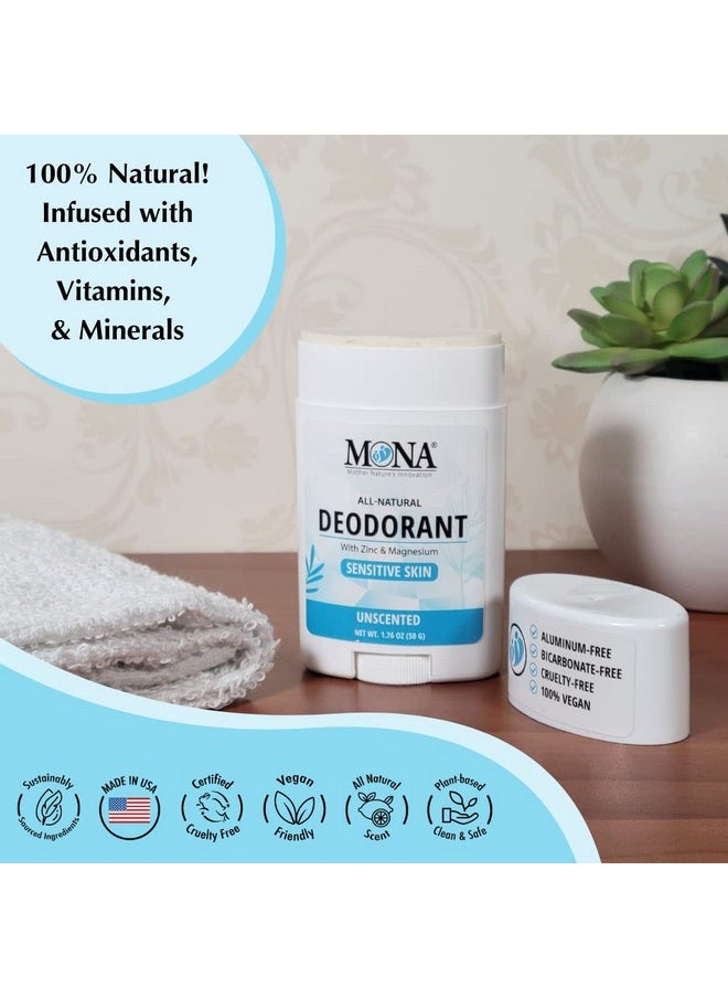 Brands All Natural Deodorant For Women & Men | For Sensitive Skin | No Aluminum Or Baking Soda | (Unscented 1.76 Oz)