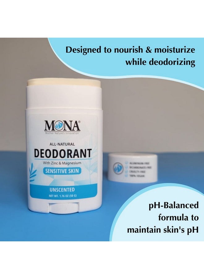 Brands All Natural Deodorant For Women & Men | For Sensitive Skin | No Aluminum Or Baking Soda | (Unscented 1.76 Oz)