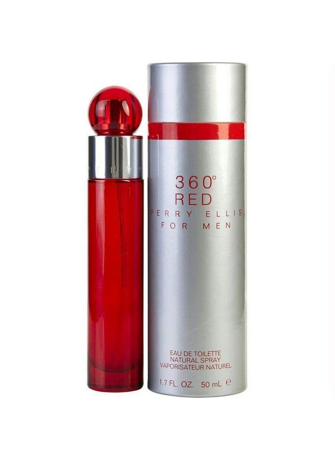 360 Red By Perry Ellis For Men. Eau De Toilette Spray 1.7 Ounces