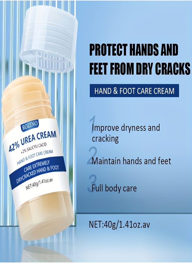 Urea Cream 42 Percent For Hands And Feet, Urea Foot Cream For Dry Cracked Heels Feet Knees Elbows, 42% Urea Lotion With 2% Salicylic Acid,