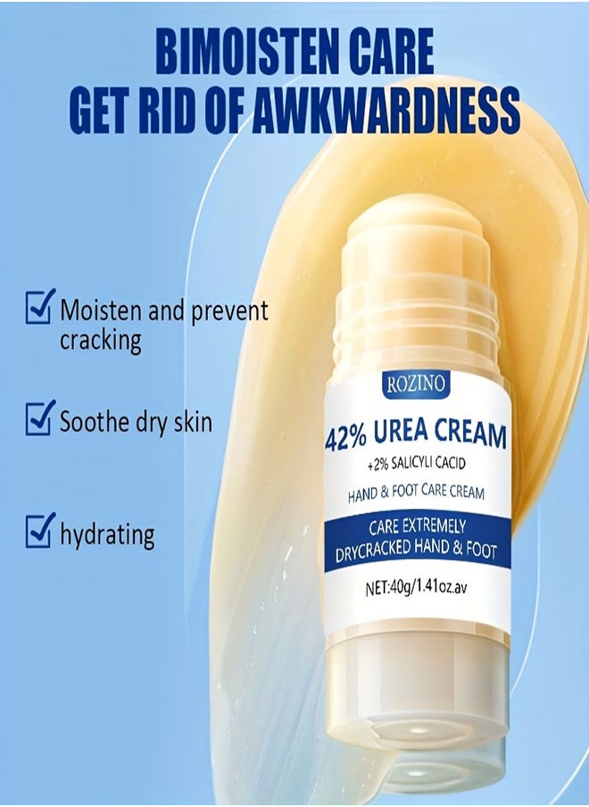 Urea Cream 42 Percent For Hands And Feet, Urea Foot Cream For Dry Cracked Heels Feet Knees Elbows, 42% Urea Lotion With 2% Salicylic Acid,