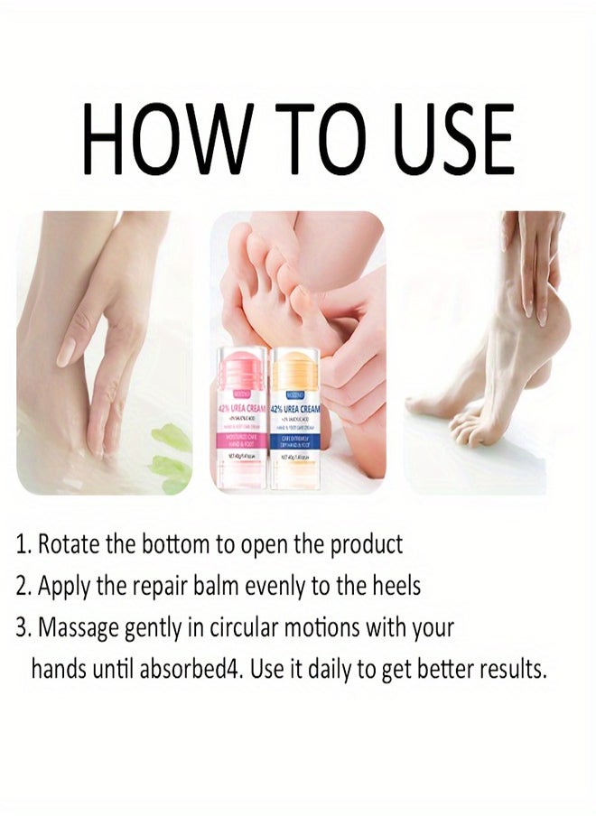 Urea Cream 42 Percent For Hands And Feet, Urea Foot Cream For Dry Cracked Heels Feet Knees Elbows, 42% Urea Lotion With 2% Salicylic Acid,