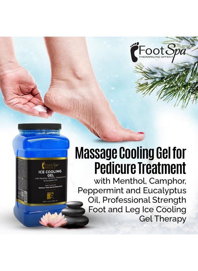 - Massage Cooling Gel For Pedicure Treatment With Menthol, Camphor, Peppermint And Eucalyptus Oil, Professional Strength Foot And Leg Ice Cooling Gel Therapy