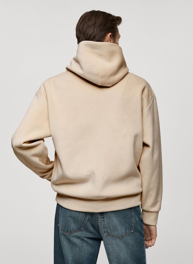 Corduroy Hooded Sweatshirt