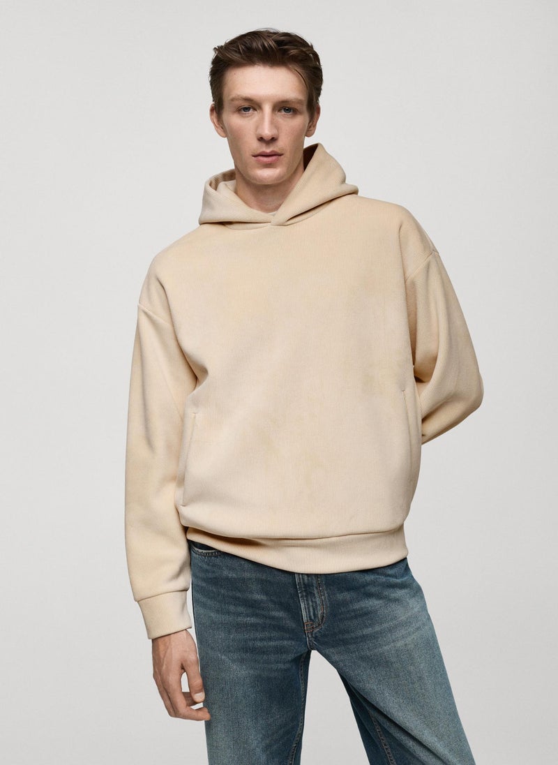 Corduroy Hooded Sweatshirt