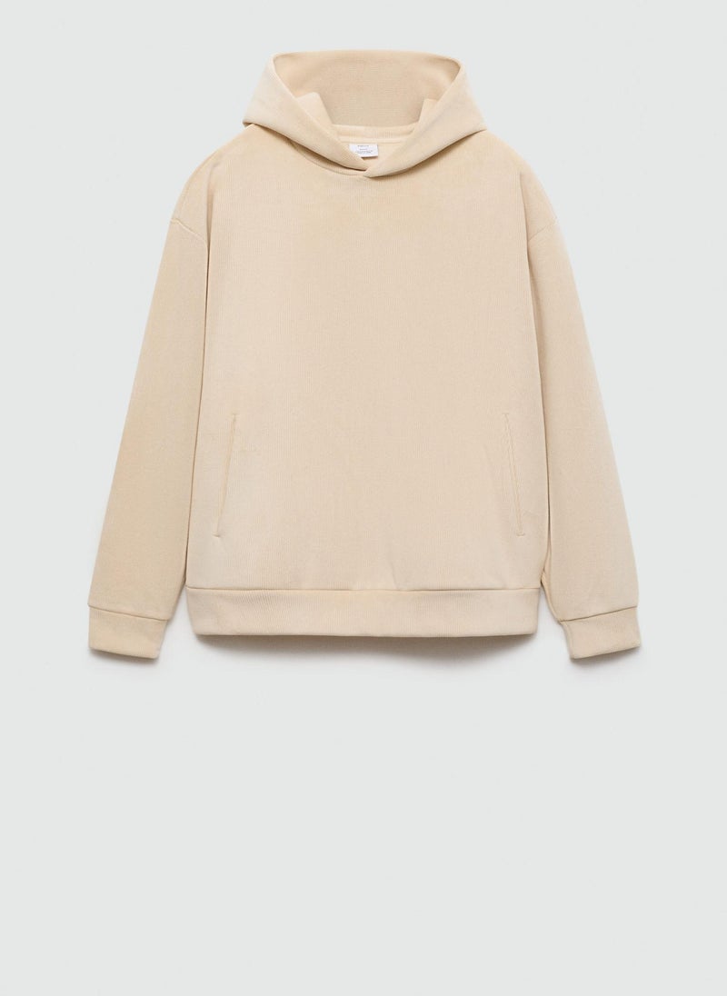 Corduroy Hooded Sweatshirt