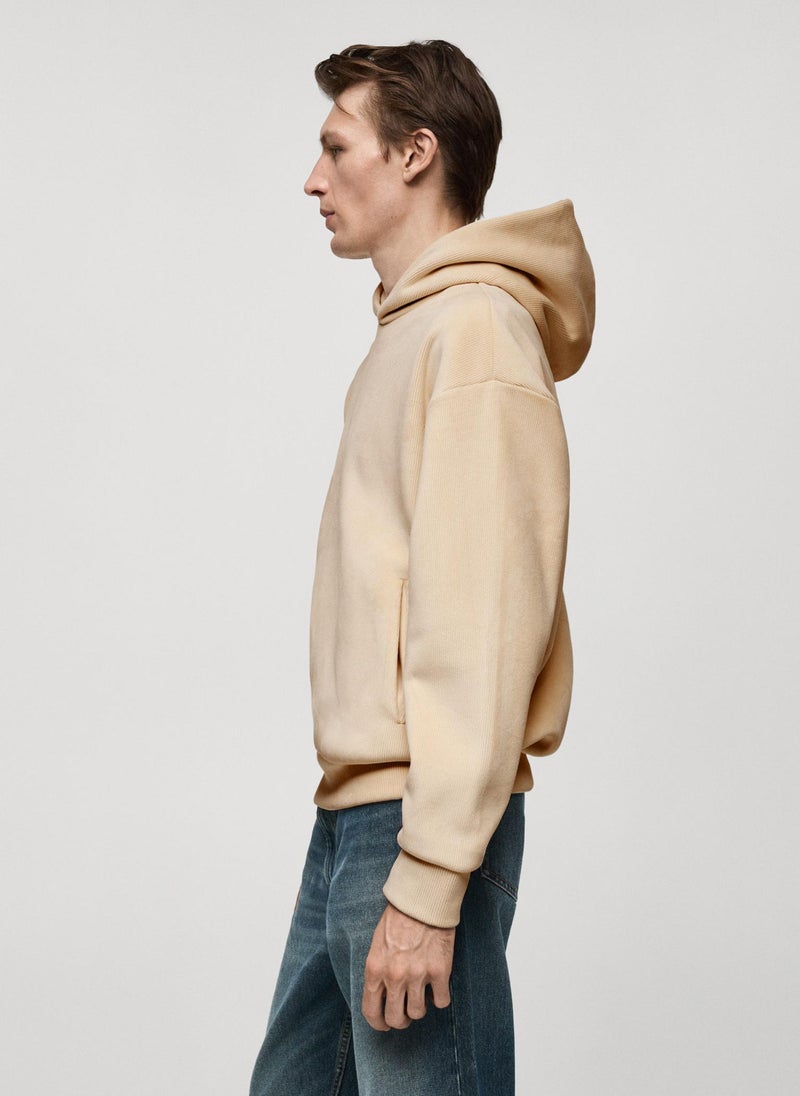 Corduroy Hooded Sweatshirt