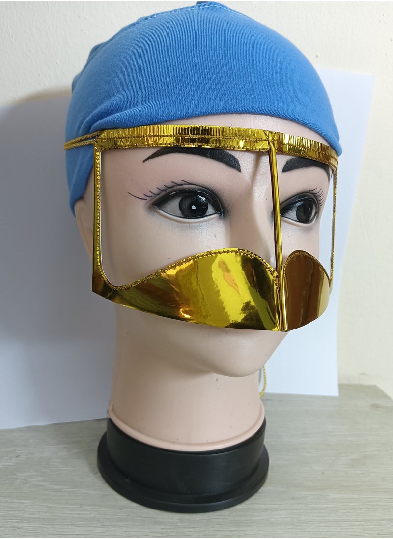 Golden Paper Burqa Arabian Face Mask 6pcs