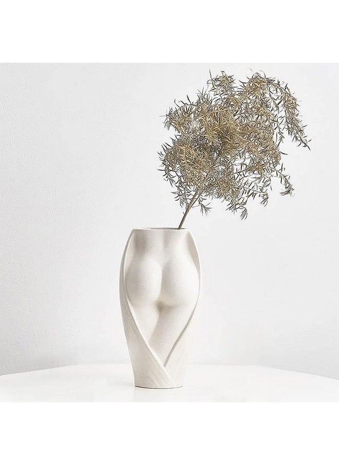 White Ceramic Vase Female Form Body Shape Flower Vase Home Decor Accents Body Shaped Vase Boho Vase Minimalist Decor Wedding Dinner Table Party Living Room Office Decorative Gift