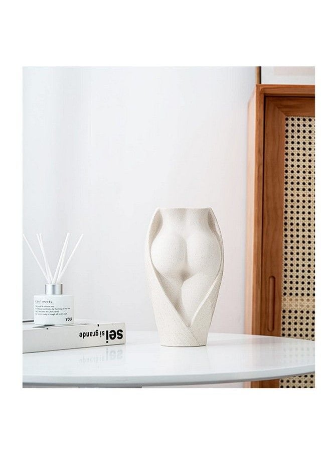 White Ceramic Vase Female Form Body Shape Flower Vase Home Decor Accents Body Shaped Vase Boho Vase Minimalist Decor Wedding Dinner Table Party Living Room Office Decorative Gift