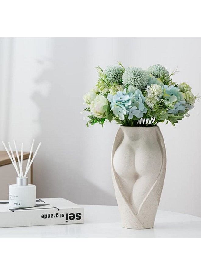 White Ceramic Vase Female Form Body Shape Flower Vase Home Decor Accents Body Shaped Vase Boho Vase Minimalist Decor Wedding Dinner Table Party Living Room Office Decorative Gift