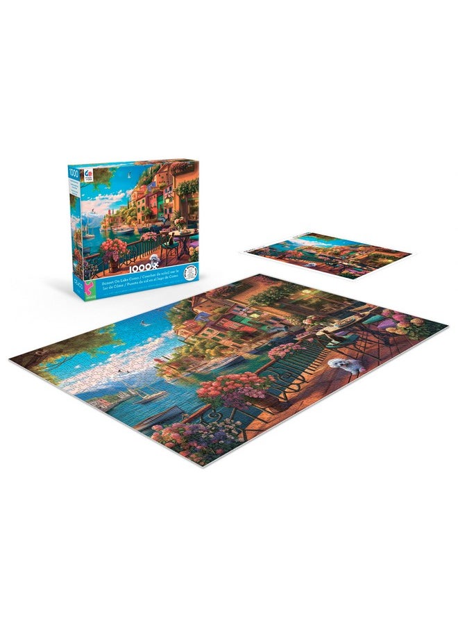 - Sunset On Lake Como - 1000 Piece Jigsaw Puzzle