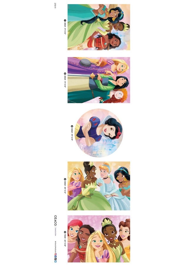 - 5 In 1 Multipack - Disney Princess - (2) 300 Piece, (2) 500 Piece, (1) 750 Piece Jigsaw Puzzles