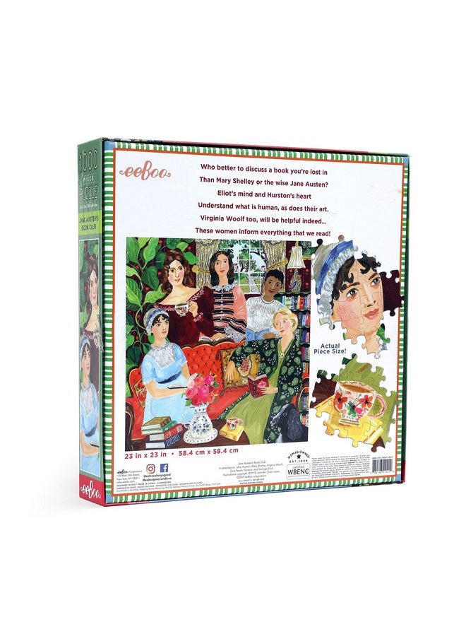 : Piece And Love Jane Austen'S Book Club 1000-Piece Square Adult Jigsaw Puzzle, Jigsaw Puzzle For Adults And Families, Includes Glossy, Sturdy Pieces And Minimal Puzzle Dust