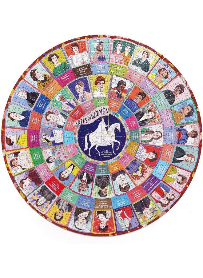 : Piece And Love Votes For Women 500 Piece Round Circle Jigsaw Puzzle, Puzzle For Adults And Families, Glossy, Sturdy Pieces And Minimal Puzzle Dust