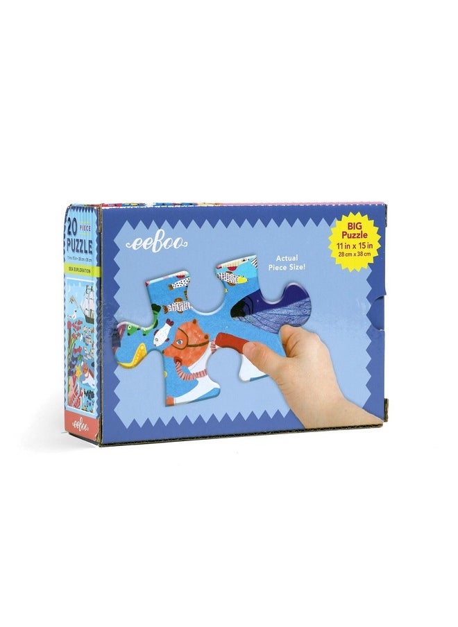: Sea Exploration 20 Piece Big Puzzle, Perfect Project For Little Hands, Aids In Development Of Pattern, Shape, And Color Recognition, Offers Children A Challenge, Perfect For Ages 3 And Up