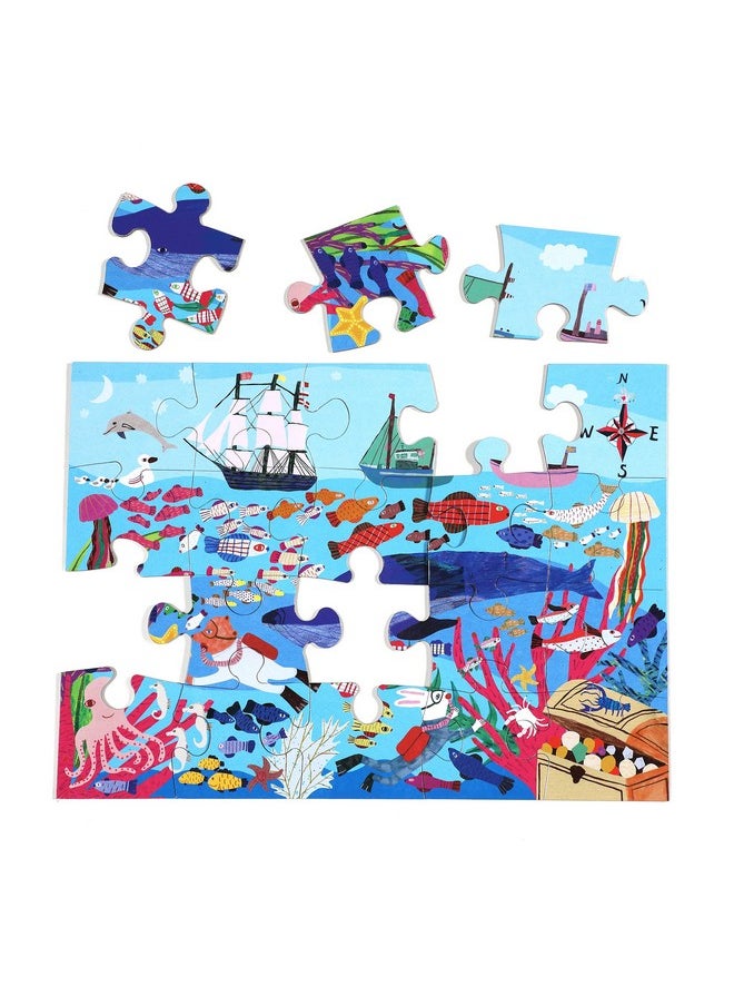 : Sea Exploration 20 Piece Big Puzzle, Perfect Project For Little Hands, Aids In Development Of Pattern, Shape, And Color Recognition, Offers Children A Challenge, Perfect For Ages 3 And Up